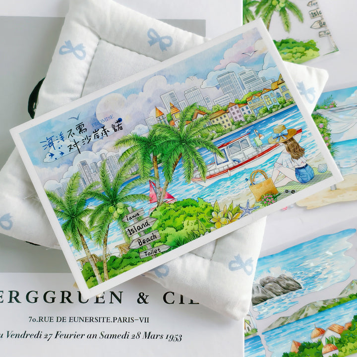 Midsummer Tide PET Tape Journal Decoration For Travel Notes