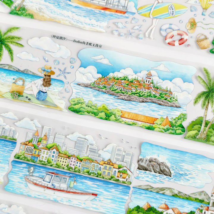 Midsummer Tide PET Tape Seasonal Style For Creative Crafts