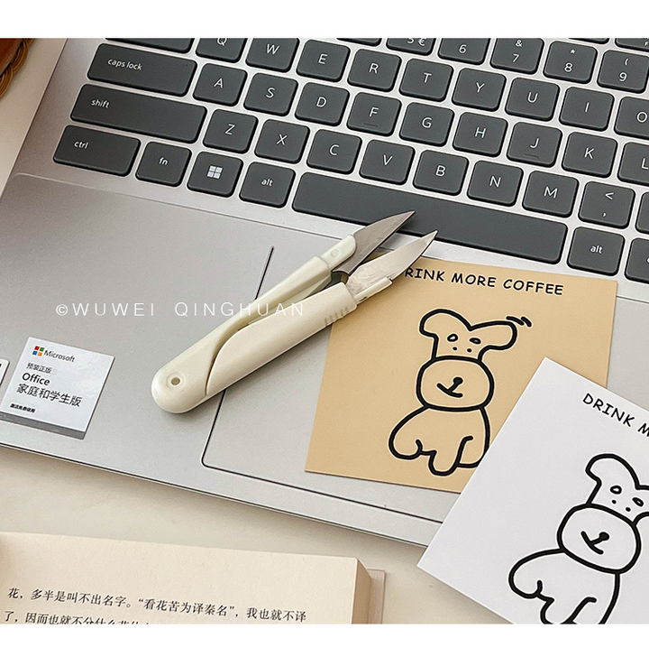 Milk White Minimalist Design Planner DIY Scissors