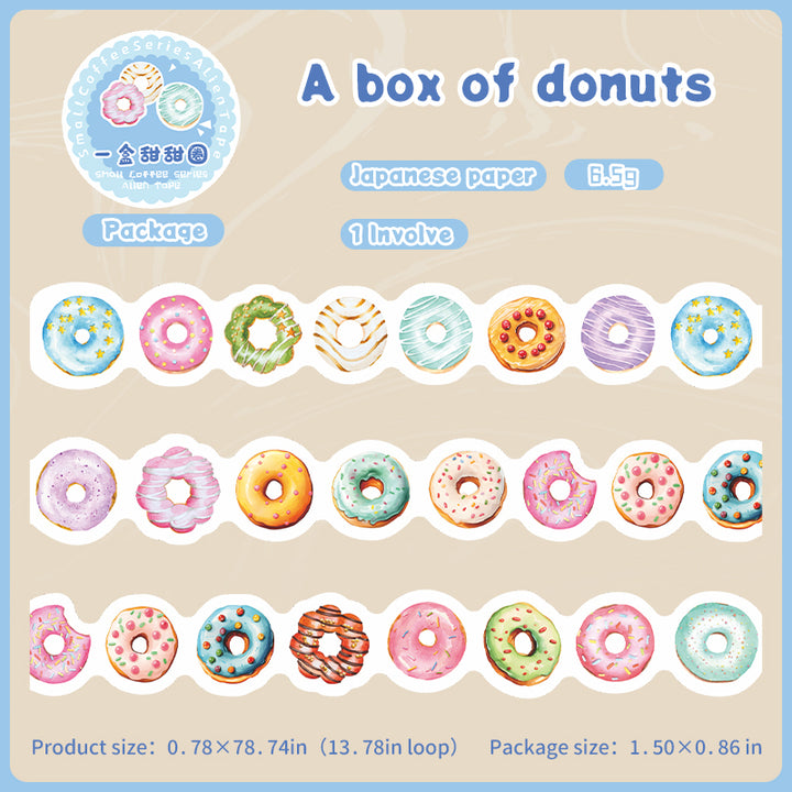 Mini Coffee Series A box of donuts Coffee and Dessert Tape