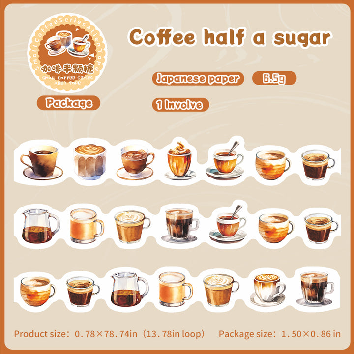 Mini Coffee Series Coffee half a sugar Coffee and Beverages Tape
