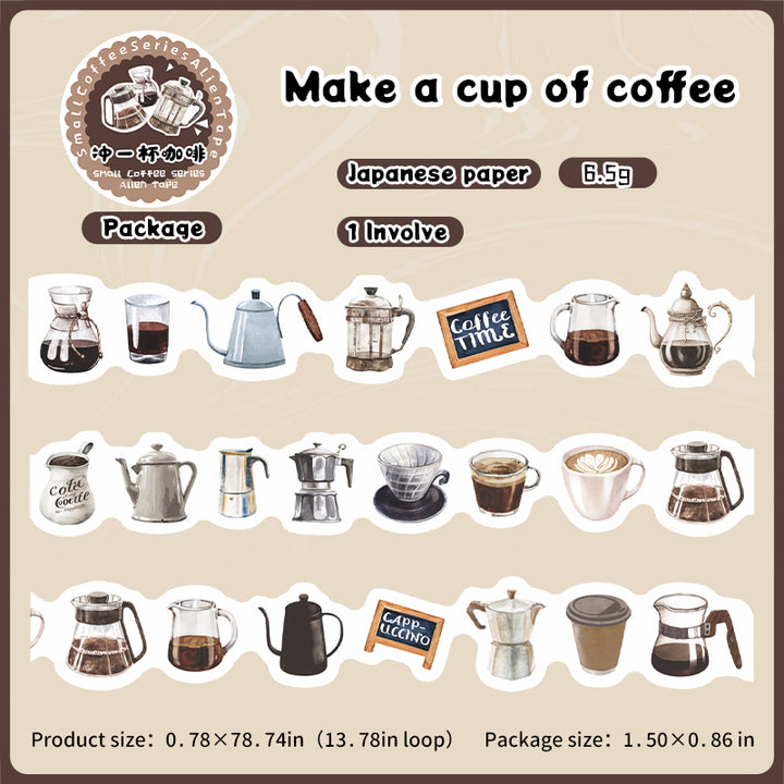 Mini Coffee Series Make a cup of coffee Sweet Coffee Design Tape
