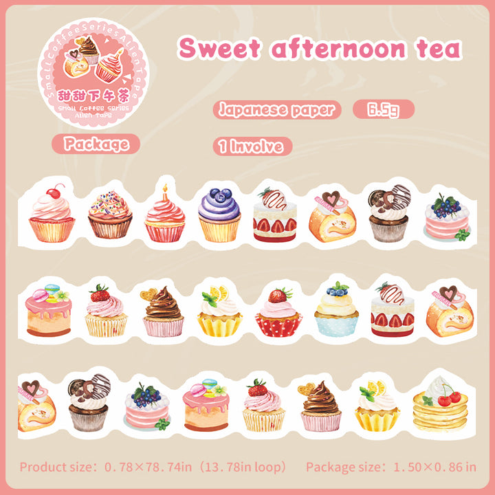 Mini Coffee Series Sweet afternoon tea Coffee and Dessert Tape