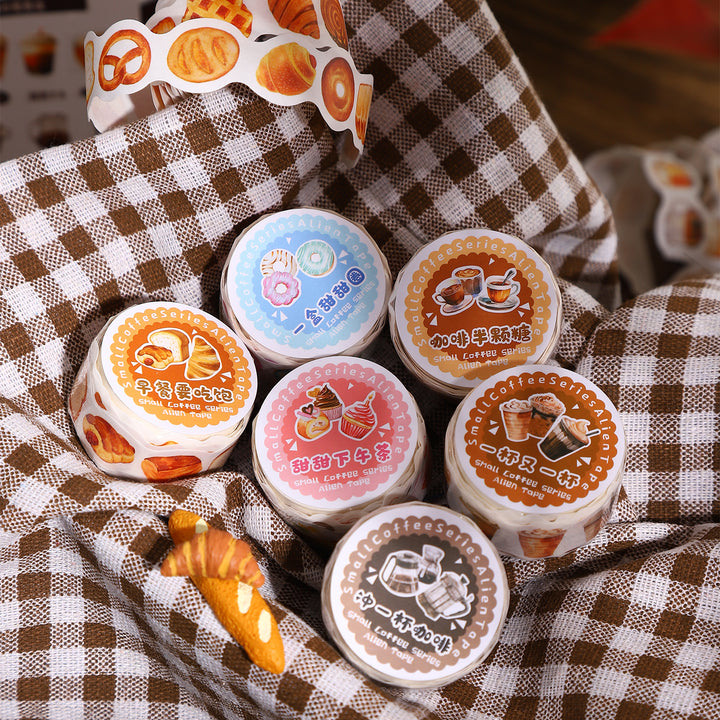 Mini Coffee Series Washi Tapes Coffee Theme Cute Tape for DIY Journaling