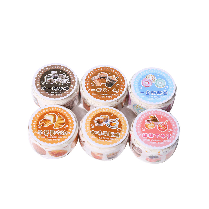 Mini Coffee Series Washi Tapes Coffee Theme White Background