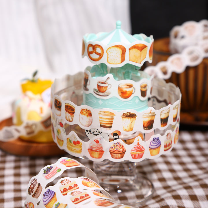 Mini Coffee Series Washi Tapes for Creative Coffee and Dessert Journals