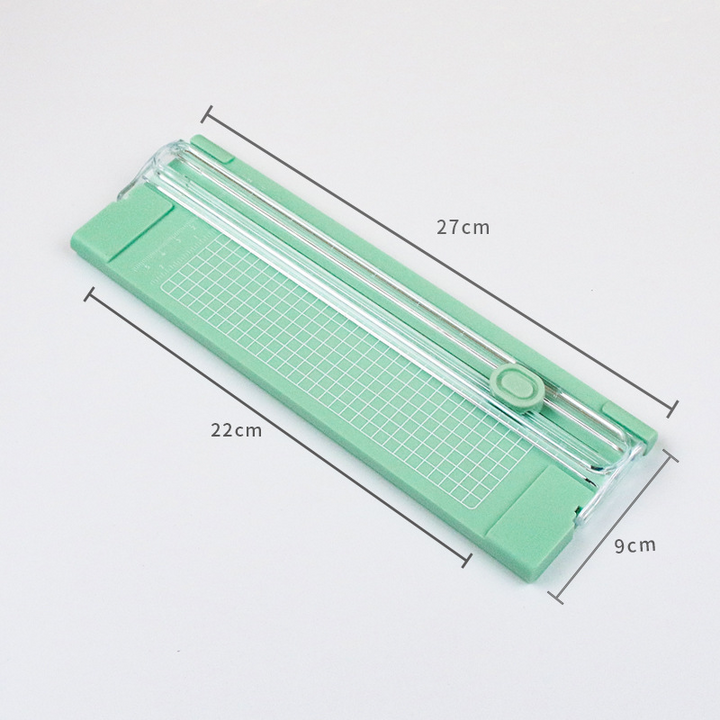 Mini Portable Paper Cutter Green Sharp Blade