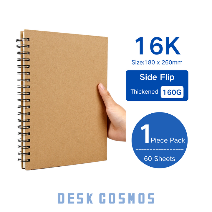 Minimalist Journal 16K 60 Sheets 160G Side Flip Thick Paper Diary