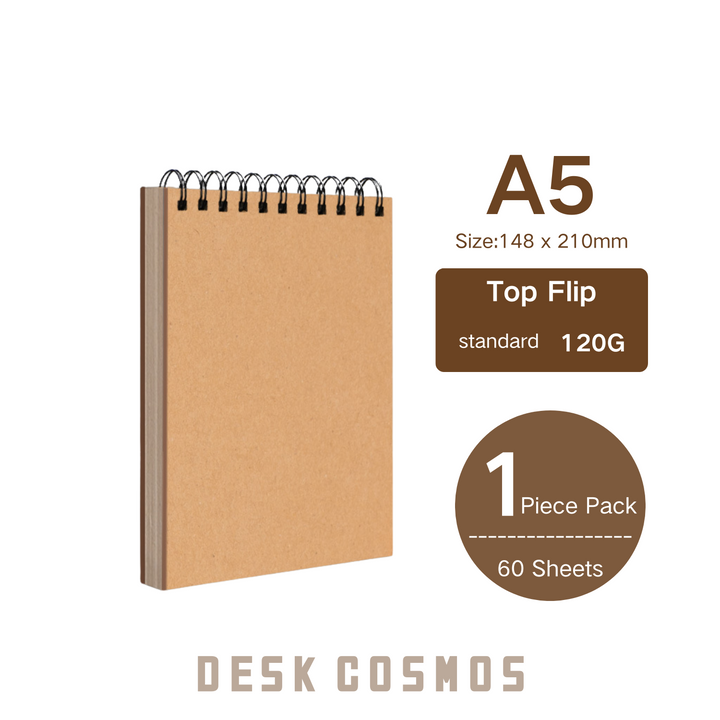 Minimalist Journal A5 60 Sheets 120G Top Flip Smooth Paper Art