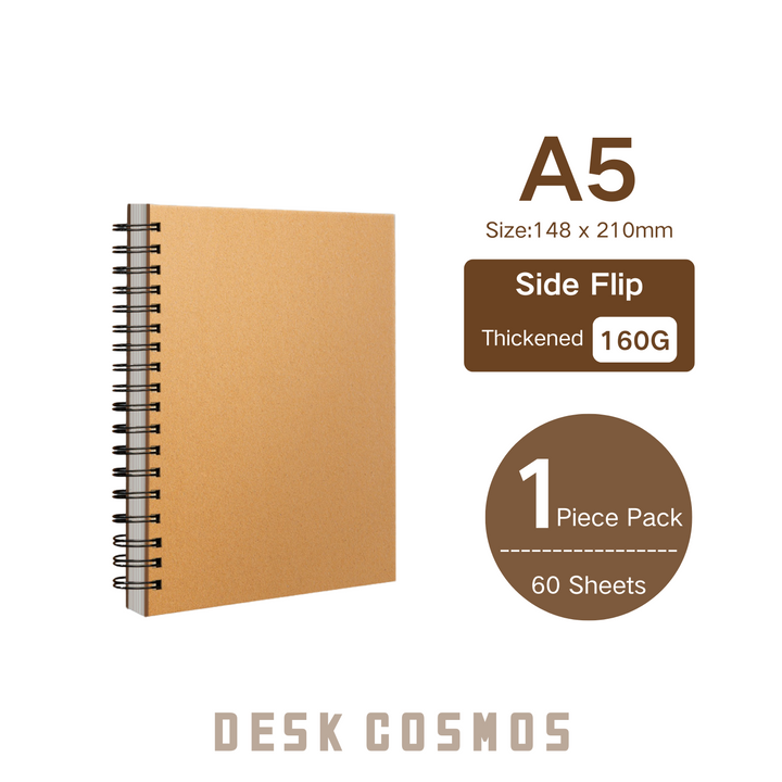 Minimalist Journal A5 60 Sheets 160G Side Flip Thick Paper Diary