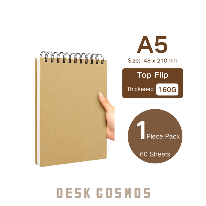 Minimalist Journal A5 60 Sheets 160G Top Flip Thick Paper Sketching