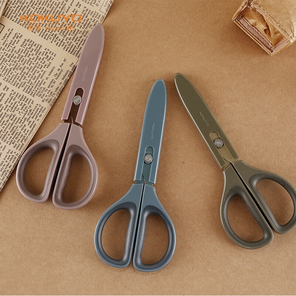 Minimalist Scissors Fluorine Coated Dual Layer Construction Comfortable Grip Perfect for Journaling