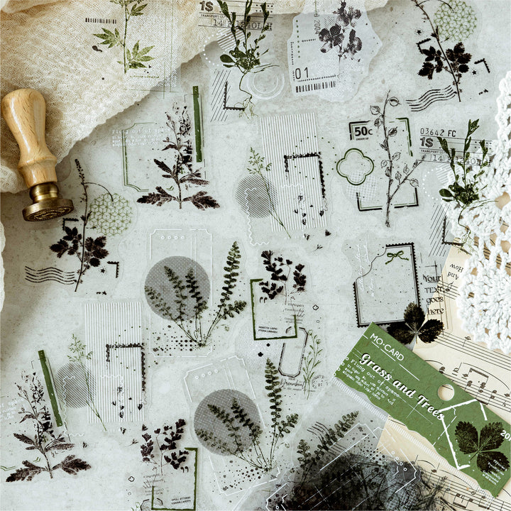 Misty Trace PET Stickers Border Coffee Lace Scrapbook