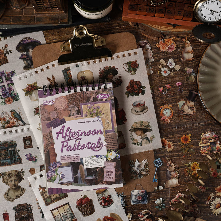 Mixed Material Sticker Book Classical Codex Antique Journal Decoration