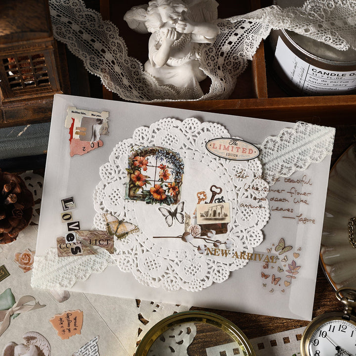 Mixed Material Sticker Book Classical Codex Collage Material Set