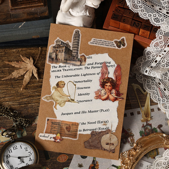 Mixed Material Sticker Book Classical Codex PET and Washi Elements