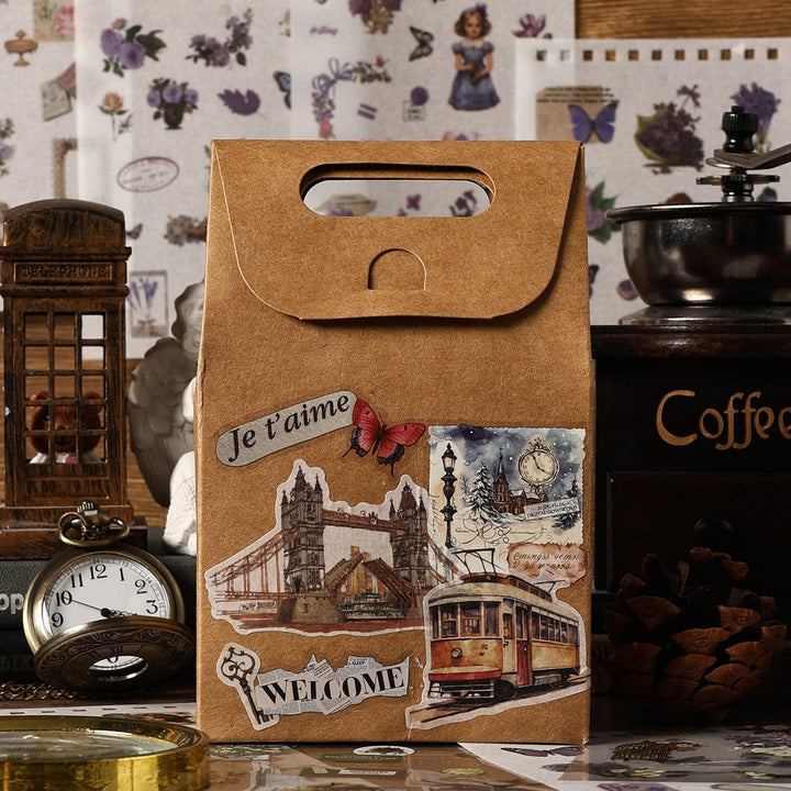 Mixed Material Sticker Book Classical Codex Travel Journal Decoration