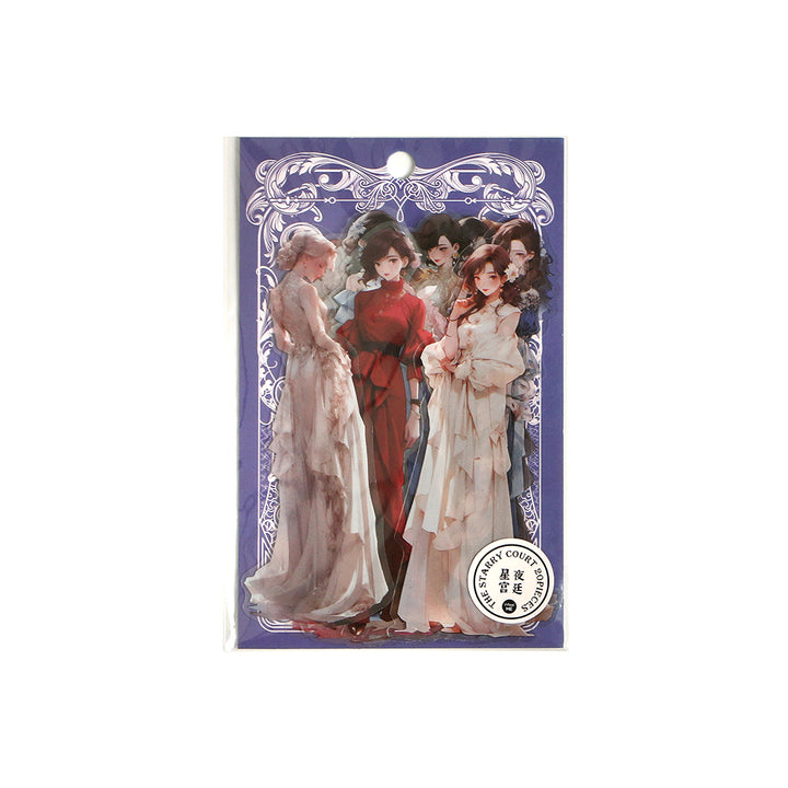 Modern Character Handmade Journal Stickers from Romance Series White background