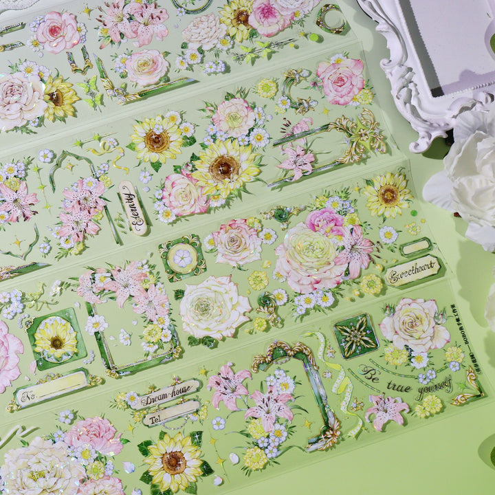 Monet Garden Floral PET Tape Perfect For Diary Making