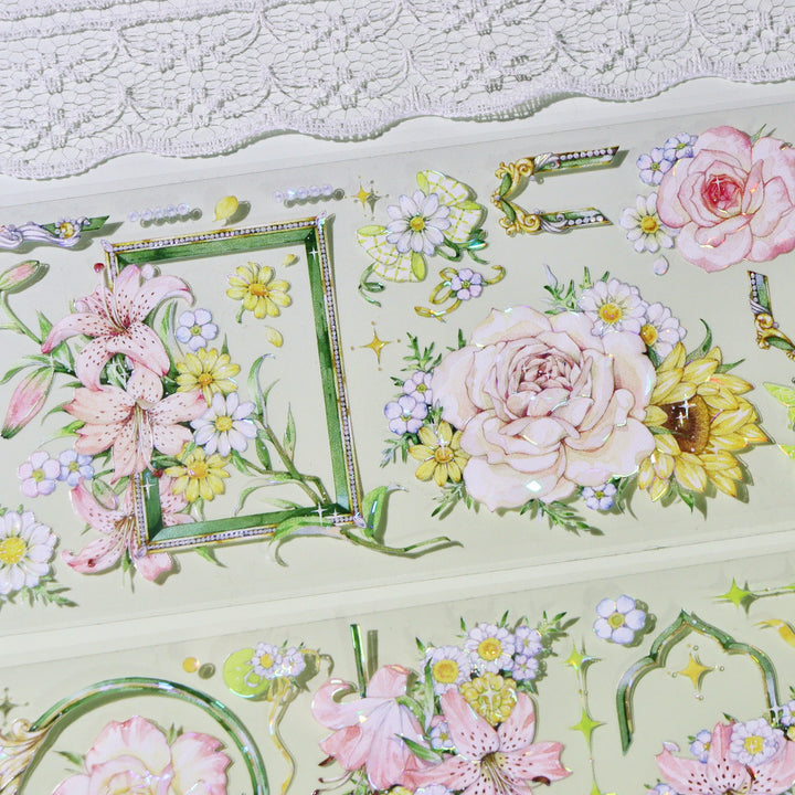 Monet Garden Floral Romance PET Tape Perfect For Collage