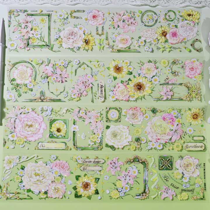 Monet Garden PET Tape Floral Vintage Craft Decoration