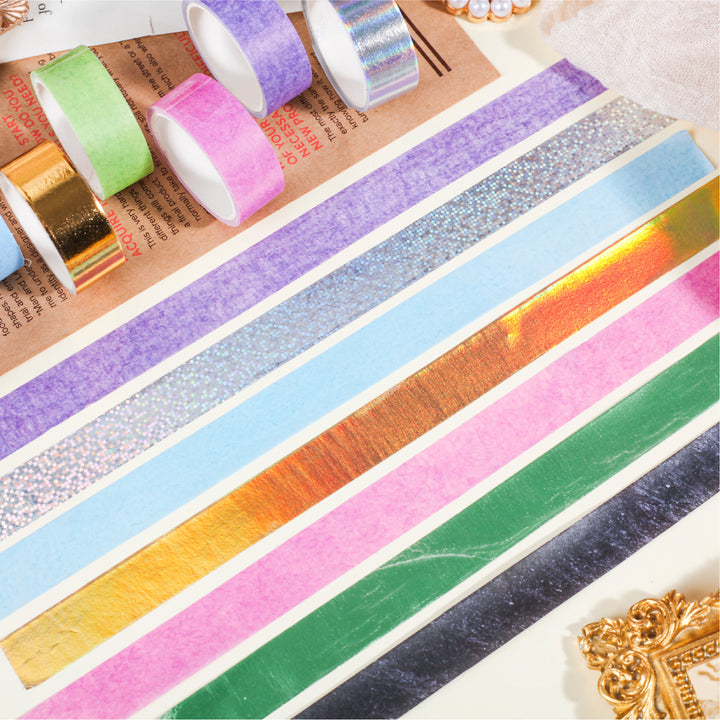 Moon with poetry series washi tape overlay moodboard