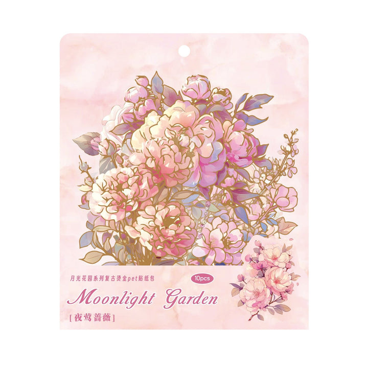 Moonlight Garden PET Journaling Stickers Soft Romantic Theme