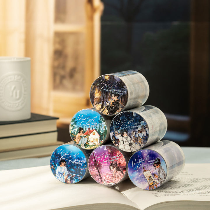 Moonlight PET Tape Moonlit Night Curtain scenery cutout tape