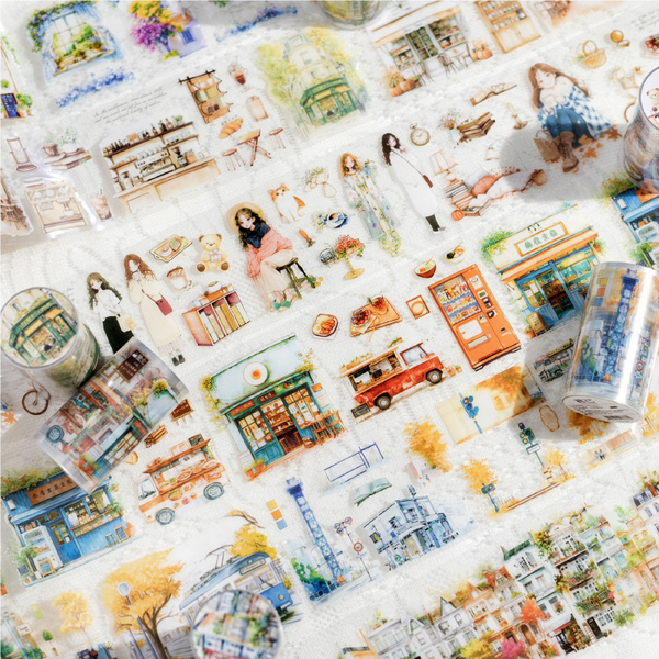 Moonlight Schumann PET Tape Vintage Characters for Scrapbooking and DIY Projects