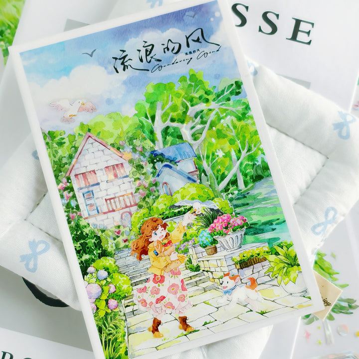 Morning Dew Pine Shadow Nature PET Tape for Journaling