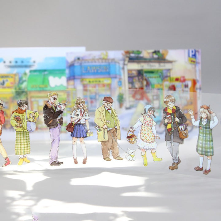 Morning Series PET Tape Cute Characters for Scrapbook