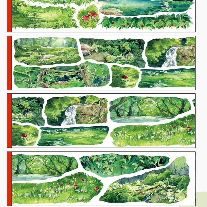 Mossy Summer Decorative PET Tape For Creative Scrapbook Lovers