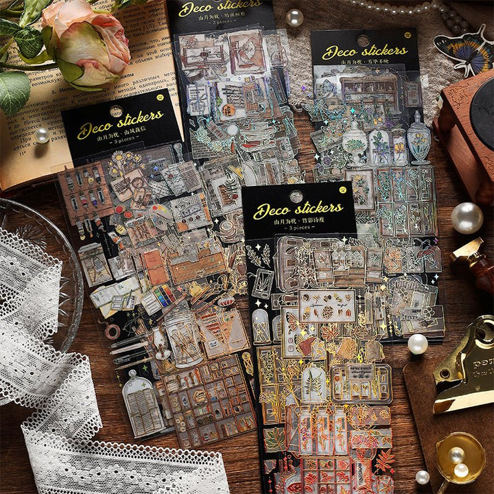 Mountain Moon Scrapbook PET Stickers Perfect Gift for Journal Lovers