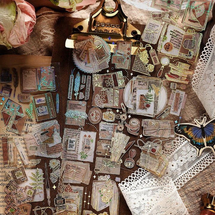 Mountain Moon Scrapbook PET Stickers Suitable for Creative Projects