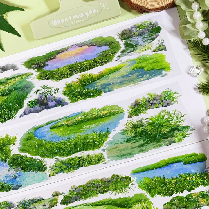 Mountain Stream PET Tape Mountain Stream Nature Inspired
