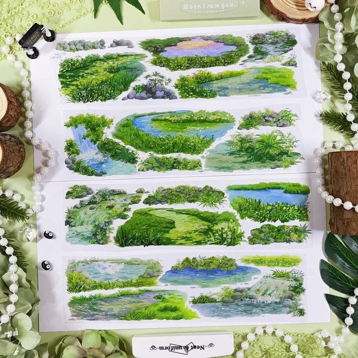 Mountain Stream PET Tape Mountain Stream Scenery Creation
