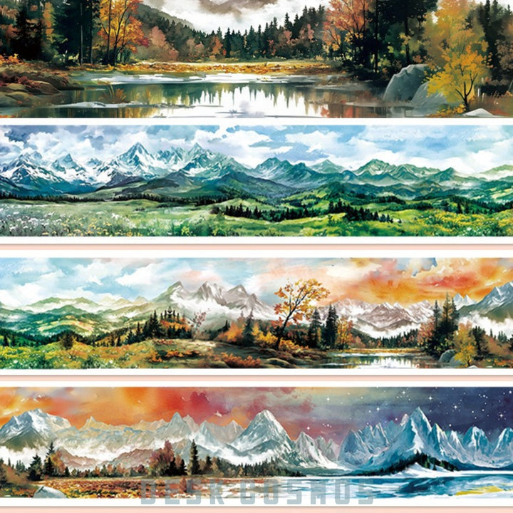 Mountain Washi Tape Qianluanzhong Scenery Creation