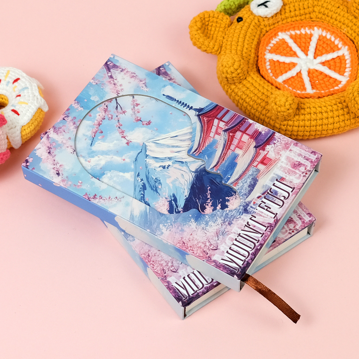 Mt Fuji Series Trifold Planner with Hollow Magnetic Closure showcasing the Japanese style design and aesthetic appeal