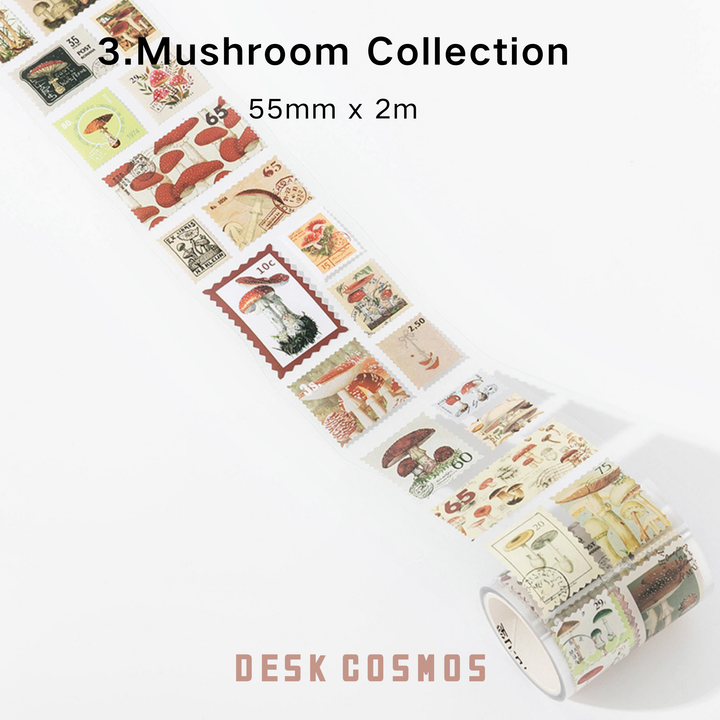 Mushroom collection vintage washi tape