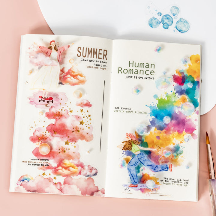 My Colorful World Watercolor Bubbles Stickers