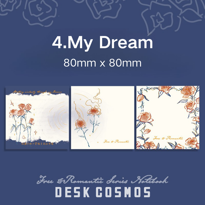 My Dream Rose Memo Pads Paper