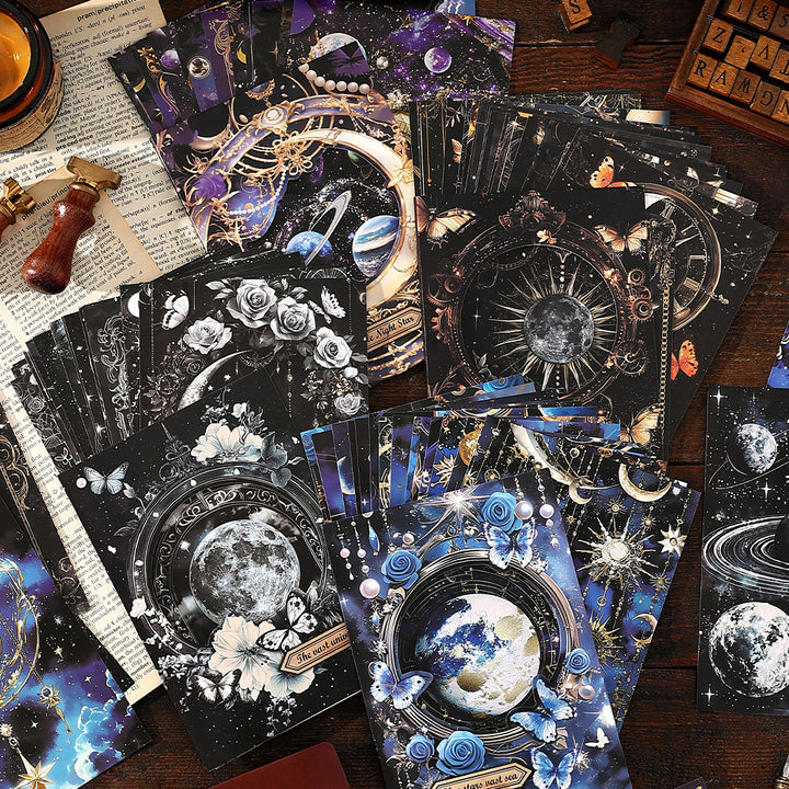 Mystic Background Paper Deep Space Celestial Stationery