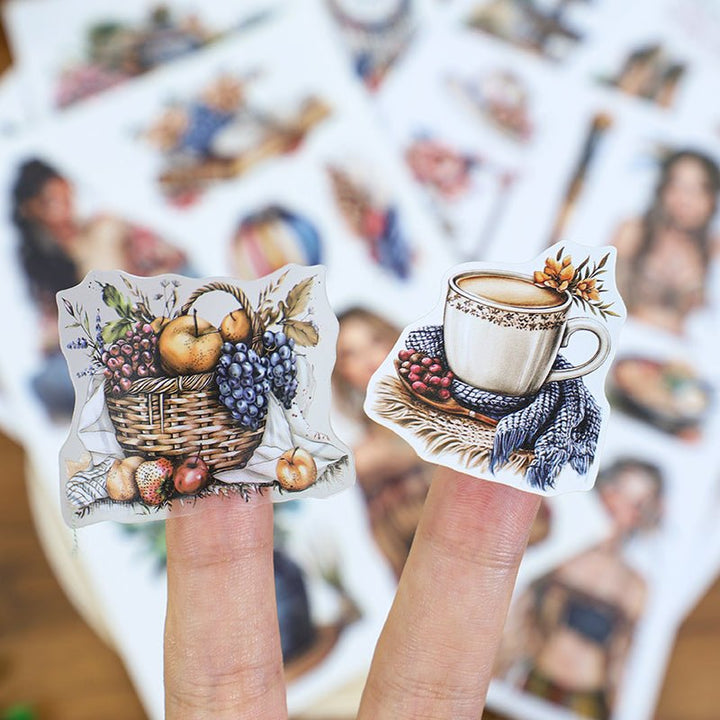 Natural Aesthetic Fairy Tale Vintage Stickers For Junk Journals