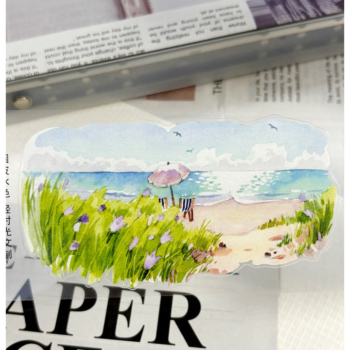 Natural Scenery PET Tapes Smoke Watercolor Beach Perfect for Art Projects