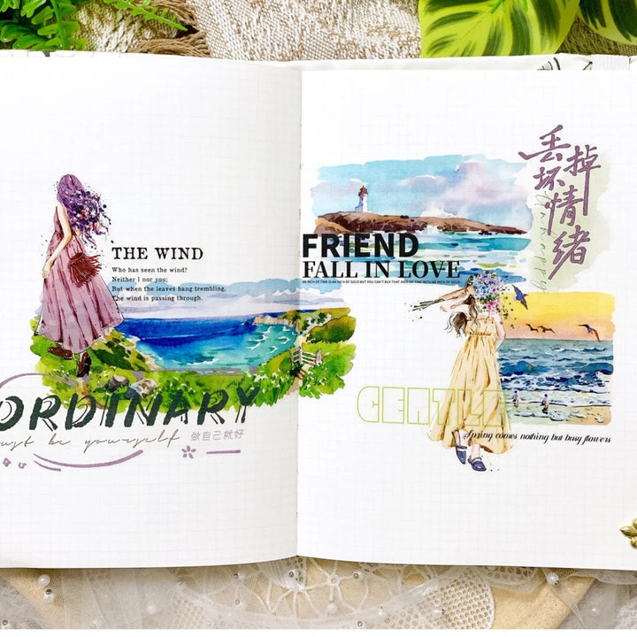 Natural Scenery PET Tapes Smoke Watercolor Nature Design Perfect for Crafting