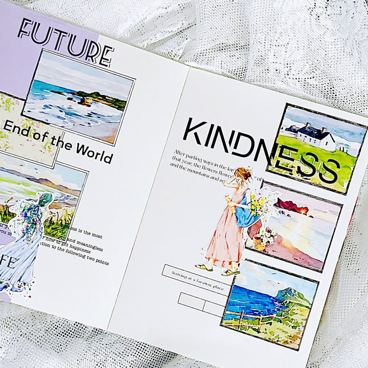 Natural Scenery PET Tapes Smoke Watercolor Scenery Perfect for Creative Journals