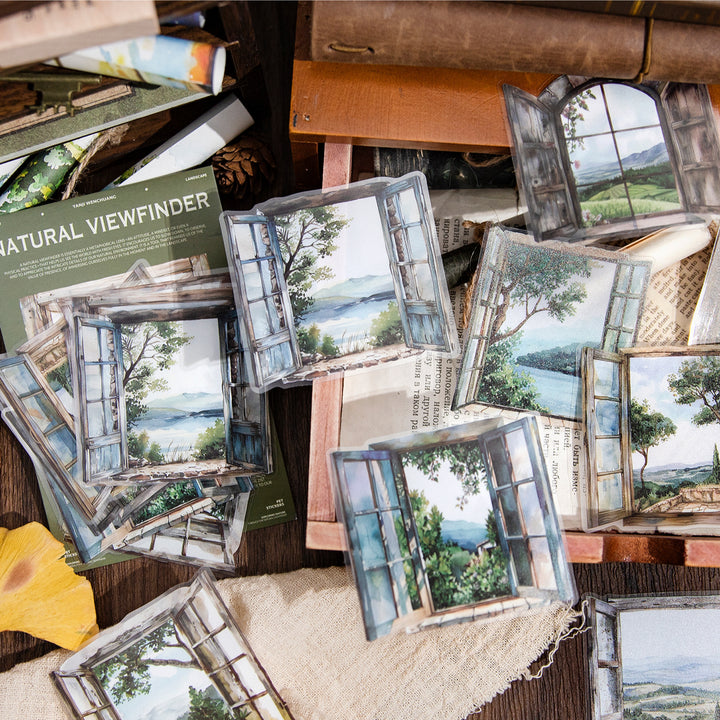 Natural Viewfinder PET Stickers Journal Supplies