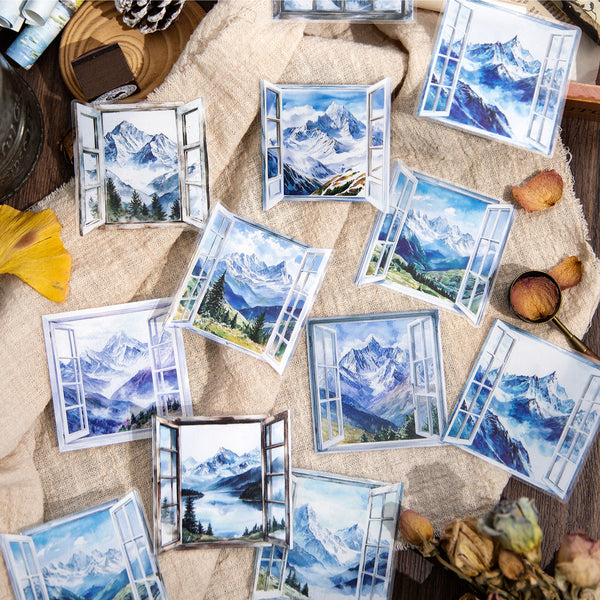 Natural Viewfinder PET Stickers Scenery Style