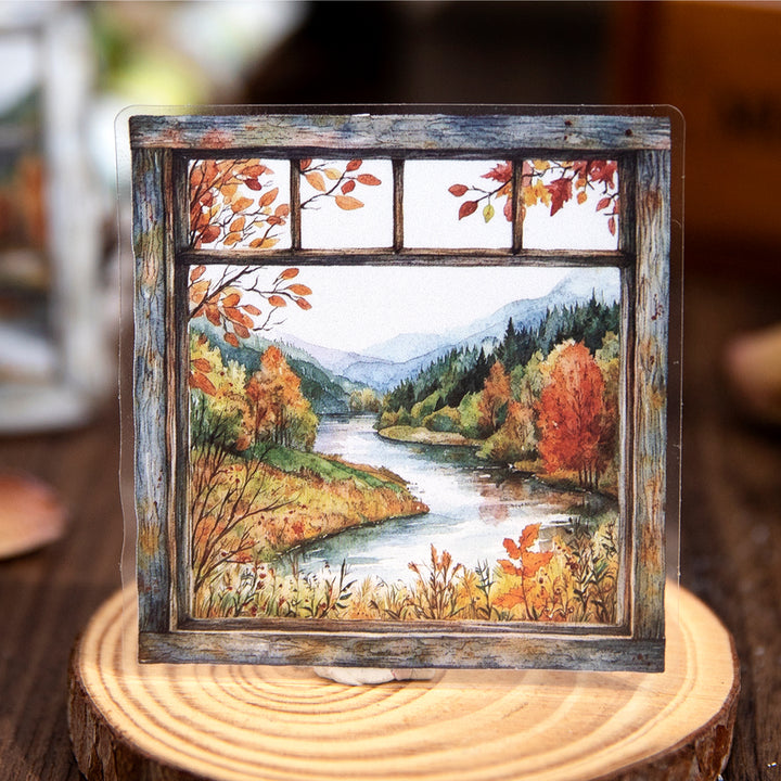 Natural Viewfinder PET Stickers Scrapbooking Use