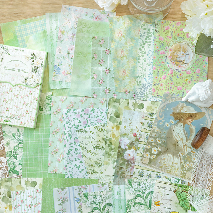 Nature Collage Paper Fresh Breeze writing background